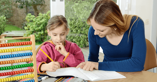 A student being home schooled