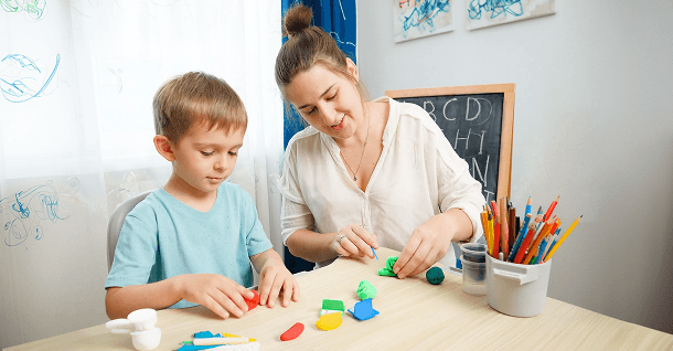 A student being taught in a private tutition session