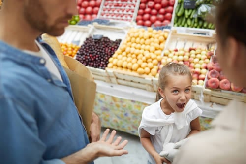 man complaining about child's behaviour