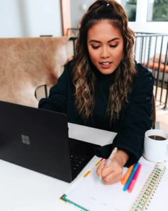 woman tutoring at home