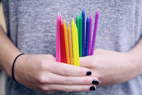 brightly coloured pencils