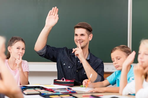 teacher getting class to be quiet