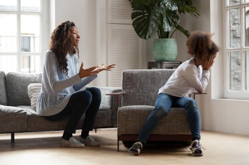 pda outburst, child turns back on parent