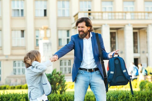 PDA child refusing to go to school, dad dragging him