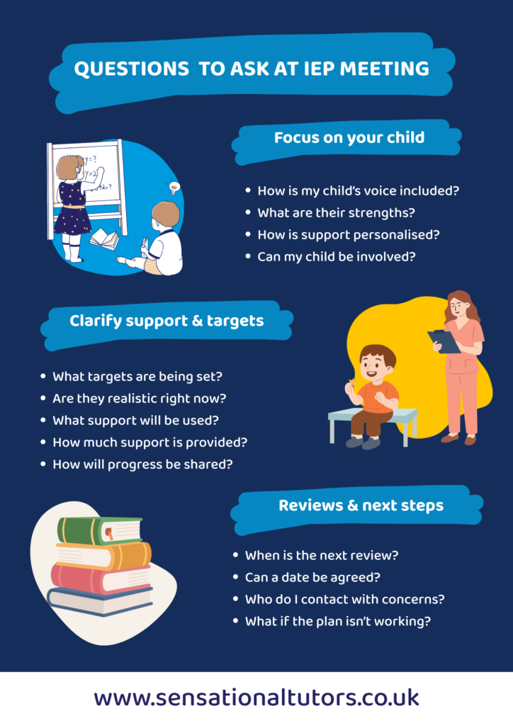 What questions should I ask at my childs IEP meeting