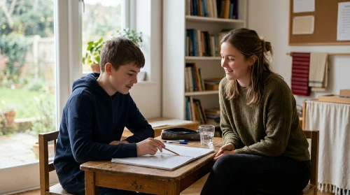 SEND tutor with child