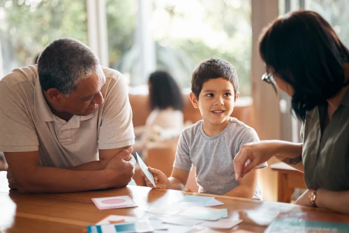 child with parents